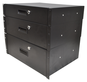 19 Inch Rack  Mountable Drawers with Lock - Choice of Size